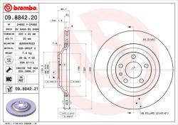 BREMBO Disc frana BREMBO PRIME LINE - UV Coated 09.8842. 21 (09.8842.21)