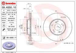BREMBO Disc frana BREMBO PRIME LINE - UV Coated 09. A350.11 (09.A350.11)