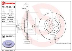 BREMBO Disc frana BREMBO PRIME LINE - UV Coated 09. D307.11 (09.D307.11)