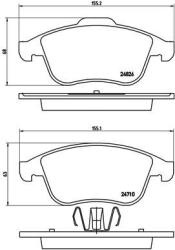 BREMBO set placute frana, frana disc BREMBO P 68 047X - automobilus