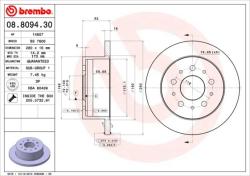 BREMBO Disc frana BREMBO PRIME LINE 08.8094. 30 (08.8094.30)