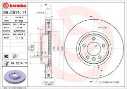 BREMBO Disc frana BREMBO PRIME LINE - UV Coated 09. C514.11 (09.C514.11)