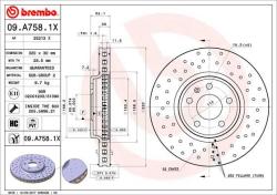 BREMBO Disc frana BREMBO XTRA LINE - Xtra 09. A758.1X (09.A758.1X)