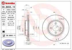 BREMBO Disc frana BREMBO 09.8655. 11