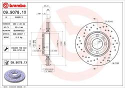 BREMBO Disc frana BREMBO XTRA LINE - Xtra 09.9078. 1X (09.9078.1X)