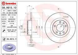 BREMBO Disc frana BREMBO 08. A615.11 - automobilus