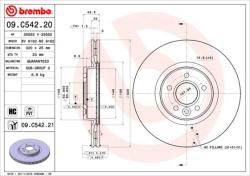BREMBO Disc frana BREMBO PRIME LINE - UV Coated 09. C542.21 (09.C542.21)