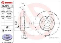 BREMBO Disc frana BREMBO PRIME LINE - UV Coated 09. D018.11 (09.D018.11)