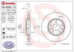 BREMBO Disc frana BREMBO PRIME LINE - UV Coated 09. B353.11 (09.B353.11)