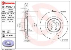 BREMBO Disc frana BREMBO PRIME LINE - UV Coated 09. A196.11 (09.A196.11)