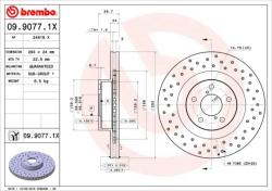 BREMBO Disc frana BREMBO 09.9077. 1X