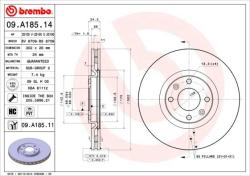 BREMBO Disc frana BREMBO PRIME LINE - UV Coated 09. A185.11 (09.A185.11)