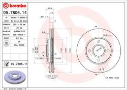 BREMBO Disc frana BREMBO PRIME LINE - UV Coated 09.7806. 11 (09.7806.11)