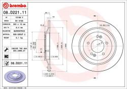 BREMBO Disc frana BREMBO PRIME LINE - UV Coated 08. D221.11 (08.D221.11)