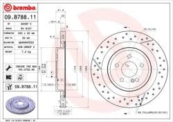 BREMBO Disc frana BREMBO 09. B788.11 - automobilus