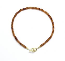  Bratara Granat Spesartin Diametru 58 mm - Margele Rondele Fatetate - 2- 2, 8 mm - Accesorii GF