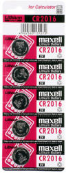 Maxell CR 2016 5db-os Lithium gombelem