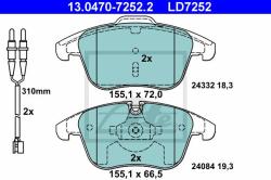 ATE set placute frana, frana disc ATE Ceramic 13.0470-7252.2 (13.0470-7252.2)