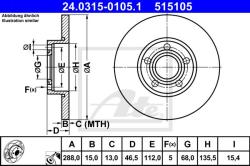 ATE Disc frana ATE PowerDisc 24.0315-0105.1 (24.0315-0105.1)