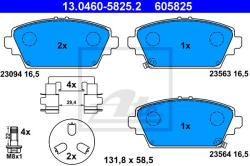 ATE set placute frana, frana disc ATE 13.0460-5825.2 (13.0460-5825.2)