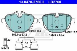 ATE set placute frana, frana disc ATE Ceramic 13.0470-2760.2 (13.0470-2760.2)