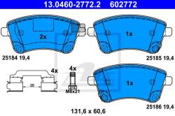 ATE set placute frana, frana disc ATE 13.0460-2772.2 (13.0460-2772.2)