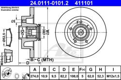 ATE Disc frana ATE 24.0111-0101.2 (24.0111-0101.2)