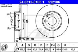 ATE Disc frana ATE PowerDisc 24.0312-0106.1 (24.0312-0106.1)