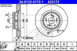 ATE Disc frana ATE 24.0132-0172.1 - automobilus