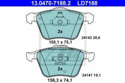 ATE set placute frana, frana disc ATE Ceramic 13.0470-7188.2 (13.0470-7188.2)