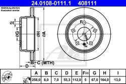 ATE Disc frana ATE 24.0108-0111.1 (24.0108-0111.1)