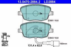 ATE set placute frana, frana disc ATE Ceramic 13.0470-2884.2 (13.0470-2884.2)