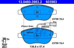 ATE set placute frana, frana disc ATE 13.0460-3983.2 (13.0460-3983.2)