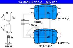 ATE set placute frana, frana disc ATE 13.0460-2767.2 (13.0460-2767.2)