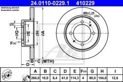 ATE Disc frana ATE 24.0110-0229.1 (24.0110-0229.1)