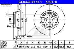 ATE Disc frana ATE PowerDisc 24.0330-0176.1 (24.0330-0176.1)