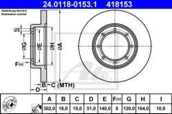 ATE Disc frana ATE 24.0118-0153.1 (24.0118-0153.1)