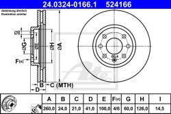 ATE Disc frana ATE PowerDisc 24.0324-0166.1 (24.0324-0166.1)
