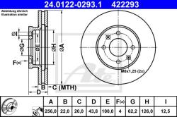 ATE Disc frana ATE 24.0122-0293.1 - automobilus