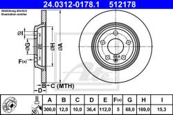 ATE Disc frana ATE PowerDisc 24.0312-0178.1 (24.0312-0178.1)