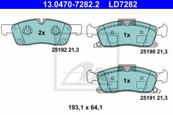 ATE set placute frana, frana disc ATE Ceramic 13.0470-7282.2 (13.0470-7282.2)