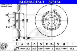 ATE Disc frana ATE PowerDisc 24.0328-0154.1 (24.0328-0154.1)