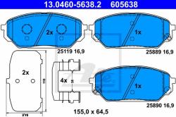 ATE set placute frana, frana disc ATE 13.0460-5638.2 (13.0460-5638.2)