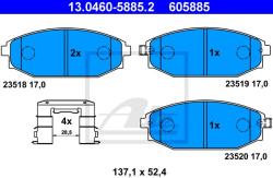 ATE set placute frana, frana disc ATE 13.0460-5885.2 (13.0460-5885.2)