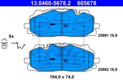 ATE set placute frana, frana disc ATE 13.0460-5678.2 (13.0460-5678.2)