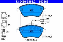 ATE set placute frana, frana disc ATE 13.0460-3863.2 (13.0460-3863.2)