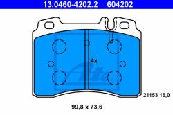 ATE set placute frana, frana disc ATE 13.0460-4202.2 (13.0460-4202.2)