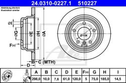 ATE Disc frana ATE PowerDisc 24.0310-0227.1 (24.0310-0227.1)