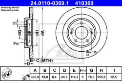 ATE Disc frana ATE 24.0110-0369.1 (24.0110-0369.1)