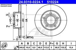 ATE Disc frana ATE PowerDisc 24.0310-0224.1 (24.0310-0224.1)